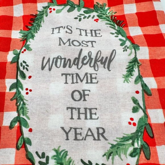 Primitives by Kathy Set Dish Towel and Ornament Red White Most Wonderful NWT - Picture 3 of 11